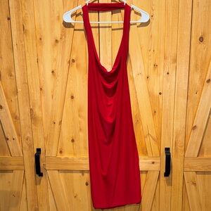 Elegant Red Sleeveless Dress